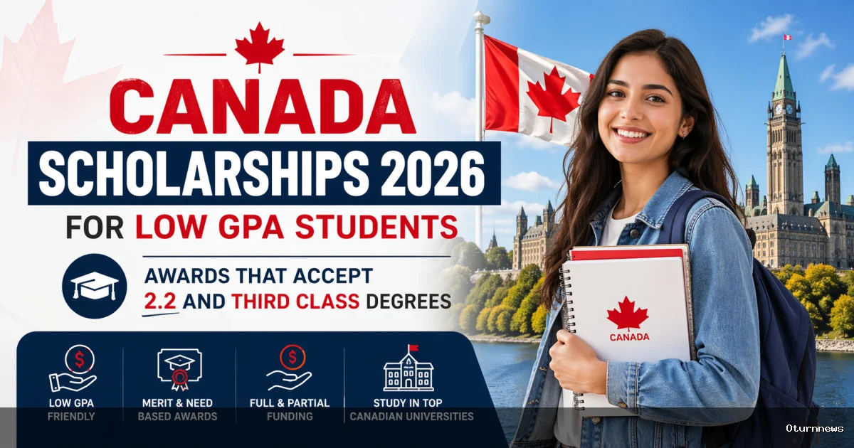 Canada Scholarships 2026 for Low GPA Students: Awards That Accept 2.2 and Third Class Degrees