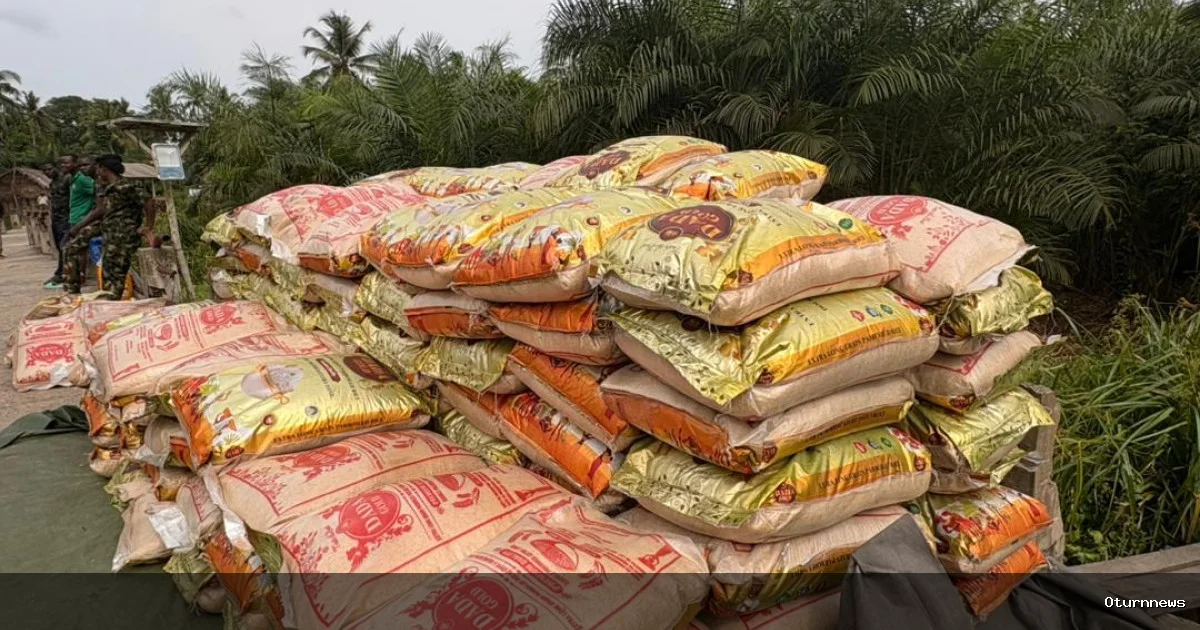 Nigerian Navy Intercepts 130 Bags of Smuggled Foreign Rice During Badagry Anti-Smuggling Operation